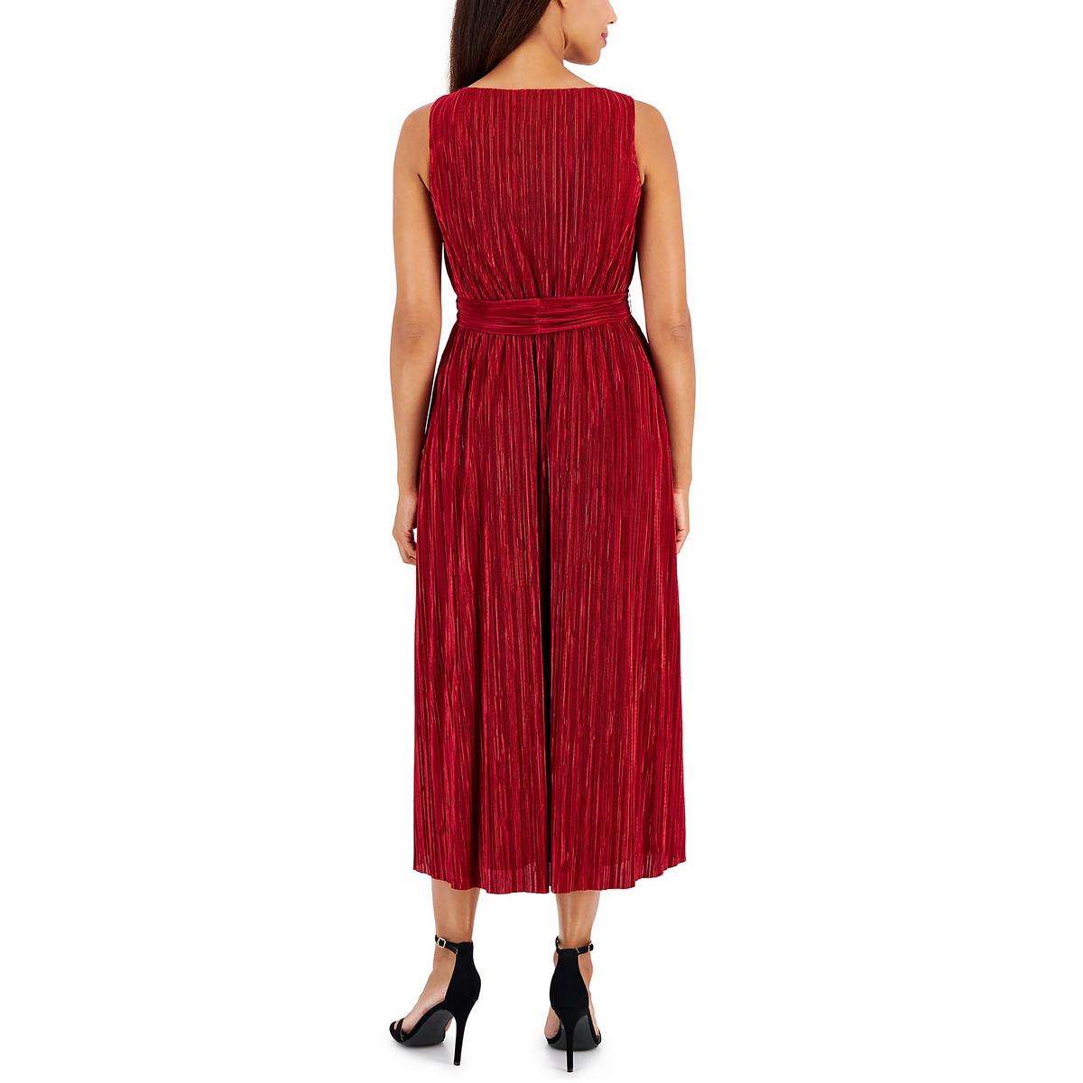 Anne Klein Womens Pleated Summer dress Midi Dress